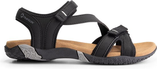 Travelin' helsem Sandalen - Dames - Zwart - Maat 40