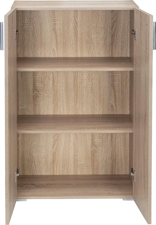 Casaria Boekenkast Vela - 3 Vakken Verstelbaar 115x60x28 cm - Eiken
