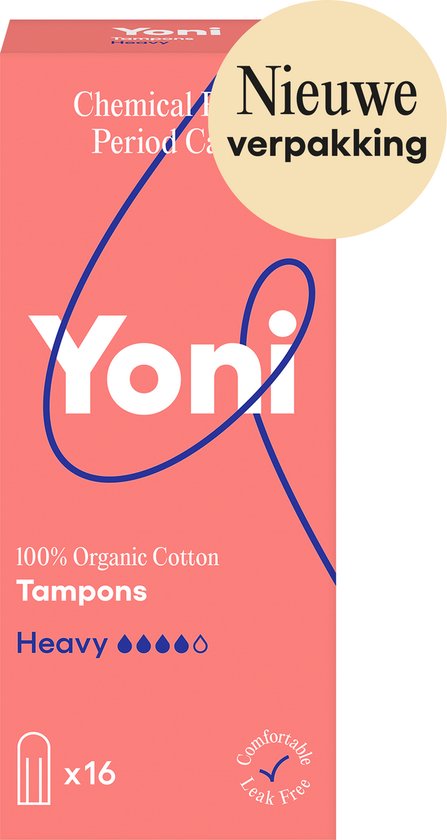 Yoni Biologisch Katoenen Tampons Heavy 16 stuks