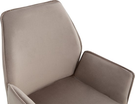 Multifurn Eetkamerstoel - Set van 2 - Draaibaar - 57 x 63 x 90 cm - Taupe