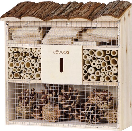 Cadoca Insectenhotel nestkastje 30,5x9,5x31cm