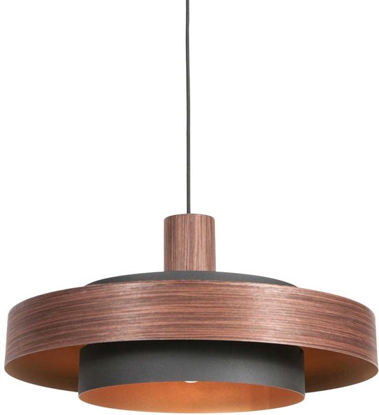 Anne Lighting - hanglamp - Flinter - bruin - metaal - Ø 50cm - E27 - 3329E