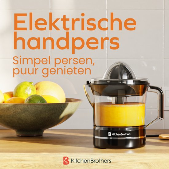 KitchenBrothers Citruspers - Compact - Handmatig - 0.7L - Zwart