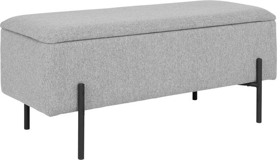 House Nordic Bank – Met Opbergruimte – 95 x 36,5 x 46 cm – Lichtgrijs