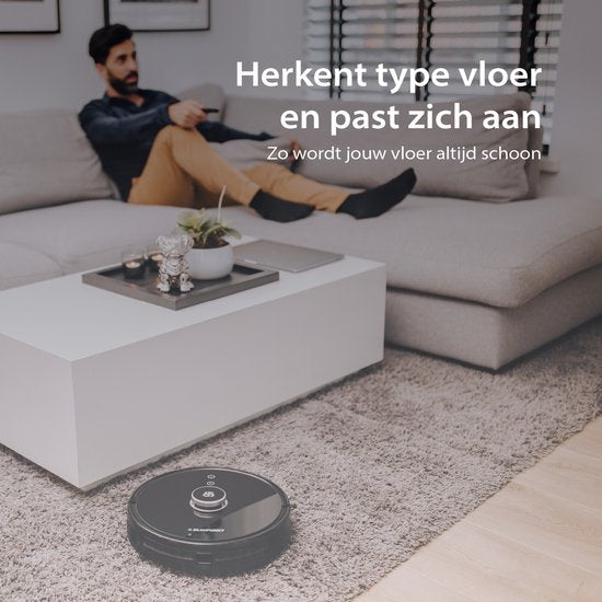 Blaupunkt Bluebot XTREME - Robotstofzuiger met Dweilfunctie – Perfect voor lange dierenharen - 3000Pa - Realtime mapping