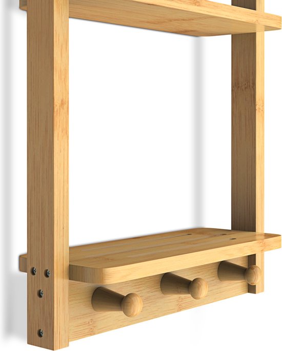 Casaria Bamboe Doucherek - Badkamerkast - Stellingkast- 70x28,5x10cm