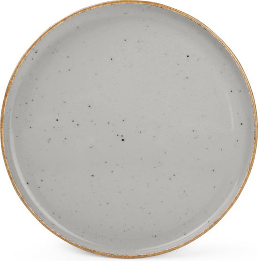 BonBistro Collectie Plat Bord 20 cm – Grijs – Reactief Glazuur – Rond