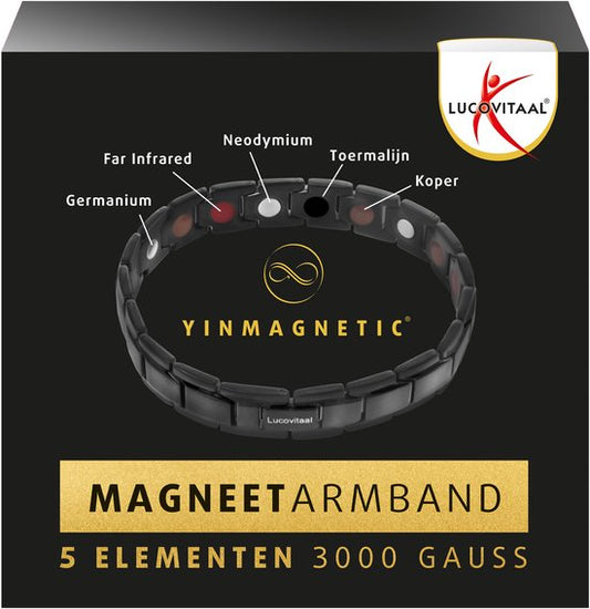 Lucovitaal Yinmagnetic Magneet Armband Zwart