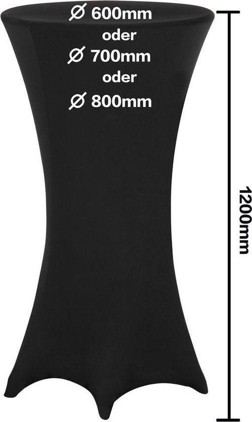 Deuba Statafel tafelhoes zwart Ø70cm