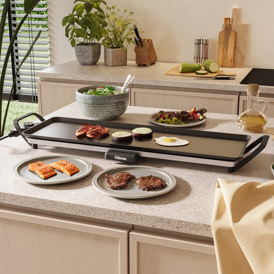 Tristar Bakplaat - BP-2668 - 1800W - Gourmet, Grillplaat L 70x23cm - 6-8 personen