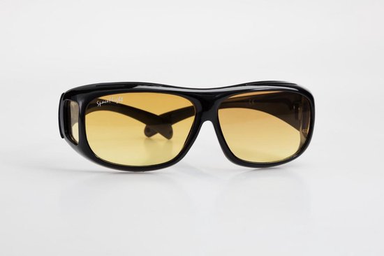 SPACEFLIGHT Overzetzonnebril - Zonnebril in Bruin - Polariserende Glazen - Unisex - Voor Brillen van Max 150 mm breed en 40 mm Hoog - Filter Categorie: 3