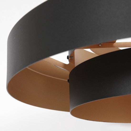 Anne Lighting - hanglamp - Flinter - zwart - metaal - Ø 50cm - E27 - 3329ZW