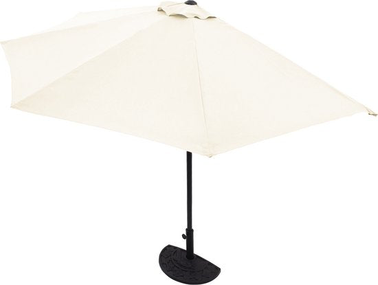 Kingsleeve Parasol Halfrond - Ø 2,7m UV 50+ Bescherming - Beige