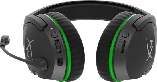 HyperX Cloud Stinger Core Draadloze Gaming Headset - Zwart groen - Xbox Series X|S/Xbox One