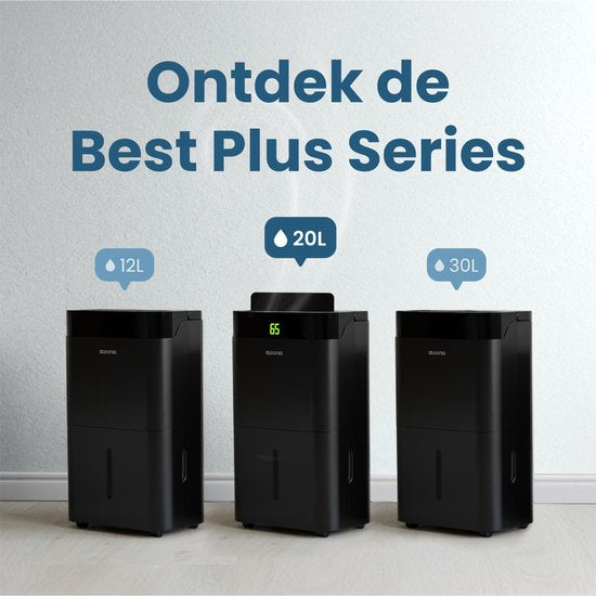 Auronic Luchtontvochtiger en Luchtreiniger - Best Plus Series - Ontvochtigt 20L per dag - 5L Waterreservoir - Slaapkamer, Badkamer, Woonkamer en Kantoor - Vochtopnemer voor in Huis - Zwart