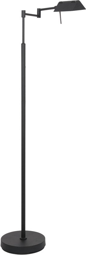 Mexlite - vloerlamp - GlowGo - zwart - metaal - leeslamp - LED - 4603ZW