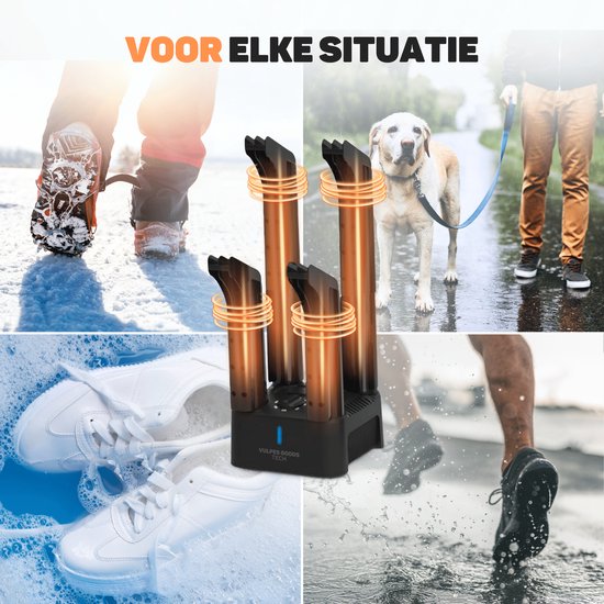 Vulpes Goods® Tech - Schoenendroger & Schoenverfrisser met Timer - 4-in-1 - Handschoenendroger - Droogapparaat - Droogfunctie - Incl. 10x Geurvreters - PRO MAX
