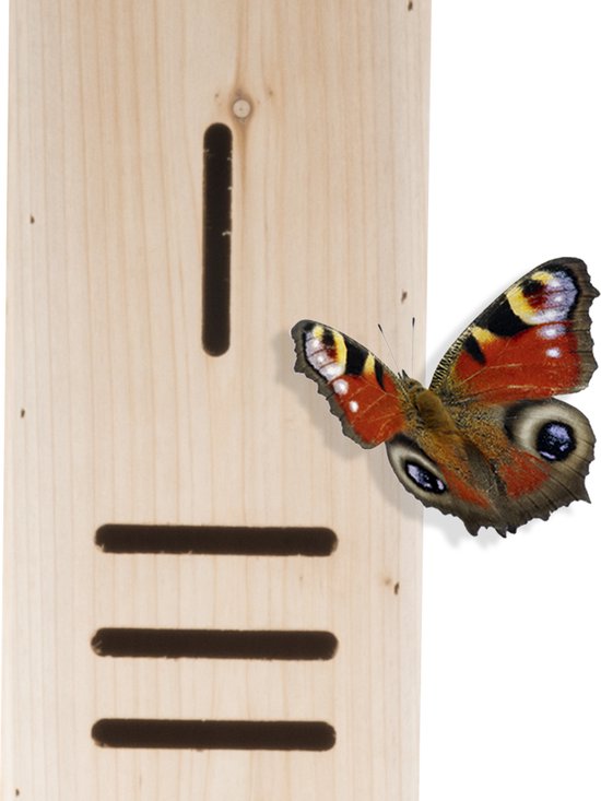 Lifetime Garden insectenhotel - hout - 160 x 14,5 x 10 cm - op paal