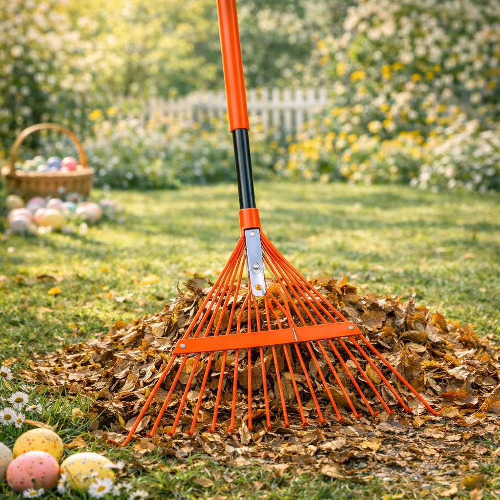 BLACK+DECKER Tuinhark BXGTTO7001 - 164 x 60 x 3 CM - Bladhark met Comfortabele Handgreep - Terugverende Hark - Oranje/Zwart