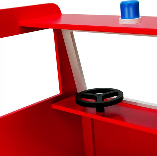 Casaria Kinderbed Brandweerauto – Incl. Lattenbodem - 200 x 90 cm