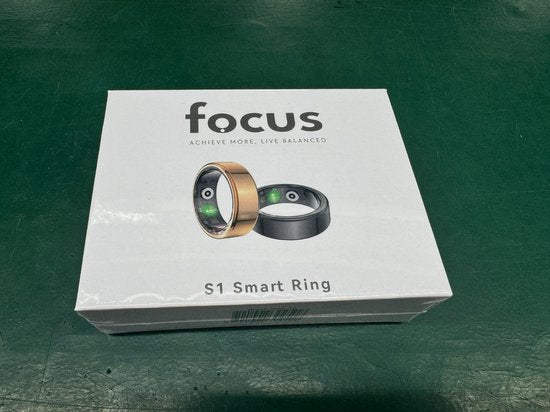 Focus® S1 Slimme Ring - Grijs - Maat 11 - Hartslag - Menstruatiecyclus - Slaapmonitor - Sportprestatie - Stappenteller - IP68 Waterdicht - O2 Meting - Dames - Heren - Oplaadcase - beschermring
