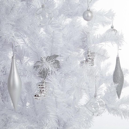 Casaria Kerstboom PVC - Metalen Voet - 180 cm Wit