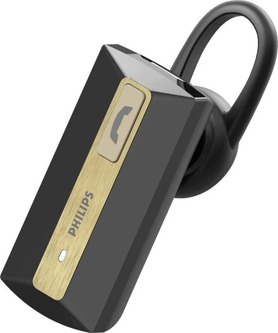 Philips SHB1202/10 Bluetooth Mono Headset – In-Ear Oortje met Microfoon – Zwart/Goud