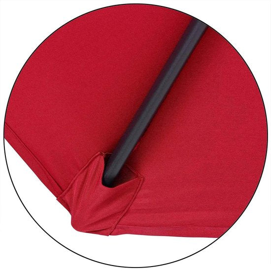 Kingsleeve Zweefparasol - Kantelbaar Handslinger Ø300cm - Rood