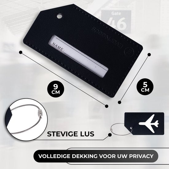 EverNeeds - Paspoorthouder - PU Leer - Zwart - 14x9.5x1 cm
