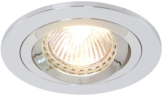 Inbouwspot Pelite 7304CH in glanzend chroom Ø10 cm - Modern, kantelbaar, geschikt voor binnengebruik - Steinhauer, Metaal, Elektronica, Kunststof