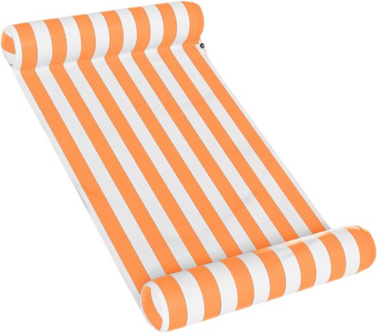 Travelly Luxe Waterhangmat Zwembad – Oranje – Opblaasbare drijvende lounge