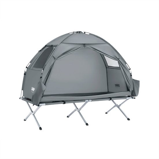 SoBuy OGS32-II-HG Opblaasbare Camping Tent - Grijze Textiel 193x161cm