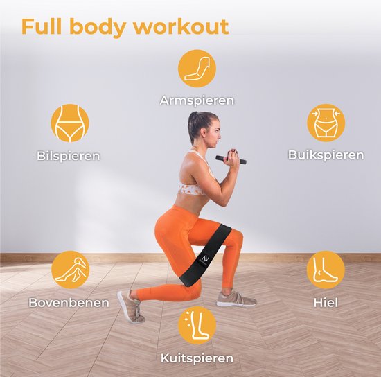 Nuvance - Weerstandsbanden Set Inclusief Draagtas - 3 Delige Set - Resistance Band - Fitness Elastiek - eBook met extra oefeningen