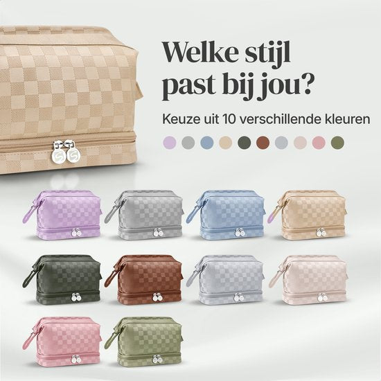 SC Travel Essentials - Toilettas en Make-up Organizer - Waterdicht en Compact - Geschikt voor Reis en Dagelijks Gebruik - Unisex - Goud