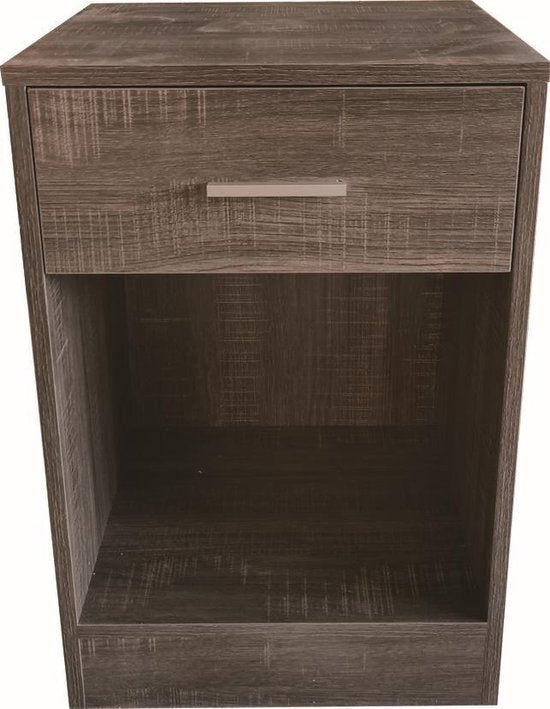 Nachtkastje - halkastje - met lade - 60 cm hoog - bruin