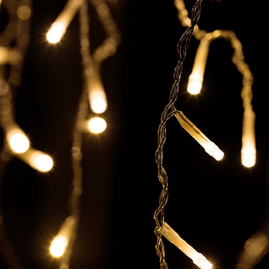Lichtsnoer 200 LED - 10 m (5m lichtsnoer + 5m aanloop) - Lichtjes Warm Wit