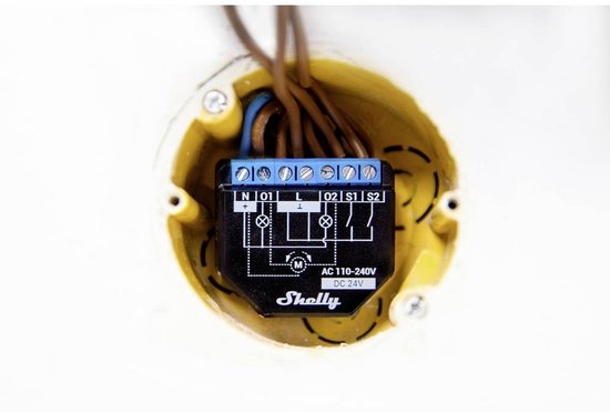 Shelly Plus 2PM WLAN Schakelaar - Wi-Fi Bluetooth - Zwart - 3 Stuks