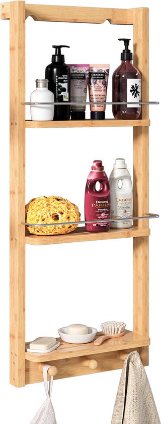 Casaria Bamboe Doucherek - Badkamerkast - Stellingkast- 70x28,5x10cm