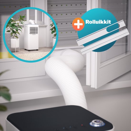 Monzana mobiele airco - 7000 BTU raamkit 20 tot 25m² wifi timer - wit