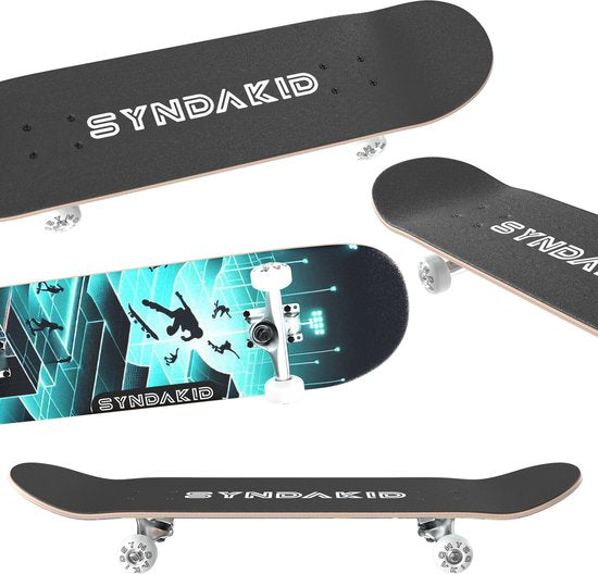 SYNDAKID® Skateboard - met Accessoires - 8" - Esdoorn Hout - ABEC-7 - Jongens - Meisjes - Kinderen - Volwassenen - Kind