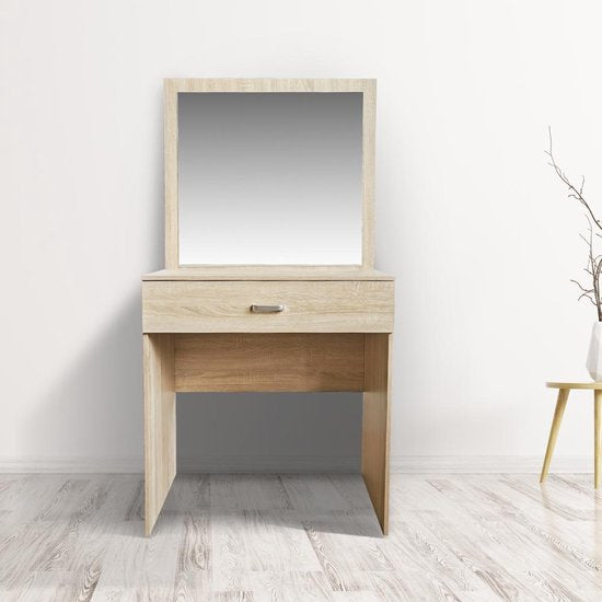 Kaptafel make up visagie opmaaktafel bureau - toilettafel - lichtbruin
