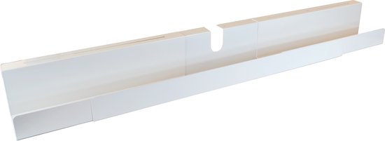 BRASQ Verstelbare Kabelgoot Wit - Kabel Organiser - Kabelgoot bureau - Kabelhouder - Kabelmanagement - Universeel