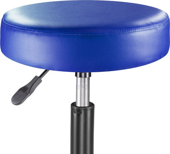 Casaria Verstelbare Draaikruk - 46/60cm Zithoogte – 1 Stuks Blauw