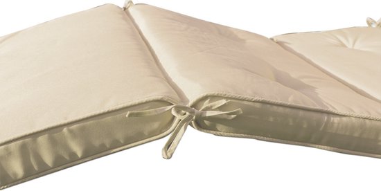 Detex Ligbedkussen - Weerbestendig UV bestendig 195x55x5cm - Crème