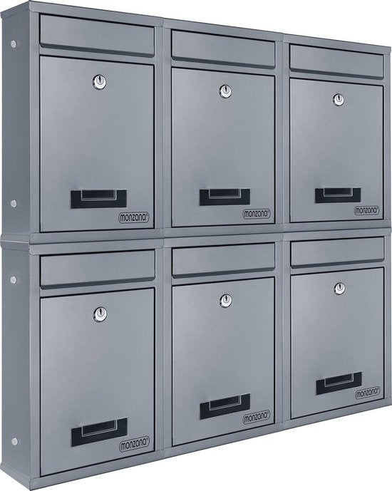 Deuba Brievenbus zilver 32x22x9cm