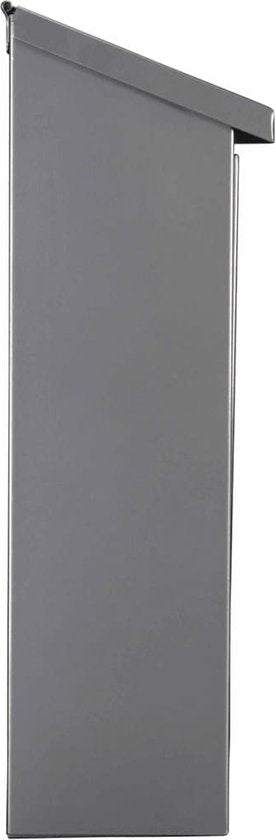 Perel Brievenbus Monaco, wandmontage, met naamplaatje, incl. 2 sleutels, afmetingen (H x B x D) 36.8 x 36.5 x 10 cm, zilvergrijs