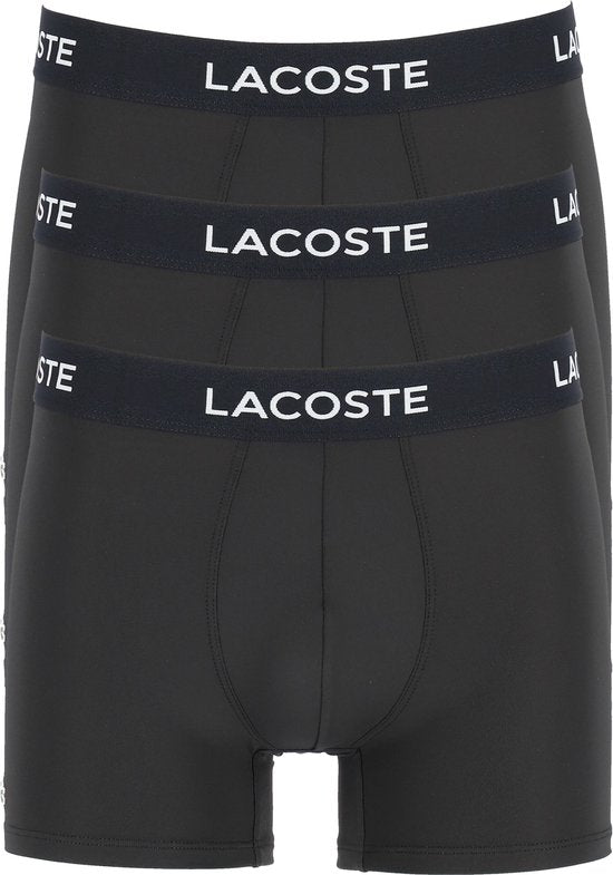 Lacoste Boxershorts Heren Microfiber Zwart 3-Pack - Maat L