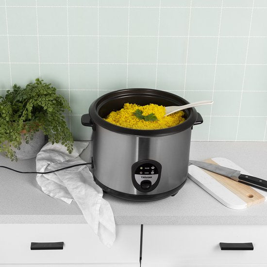 Tristar Rijstkoker 2.2L - RK-6129 - 10-12 personen - Droogkookbeveiliging, warmhoudfunctie - RVS