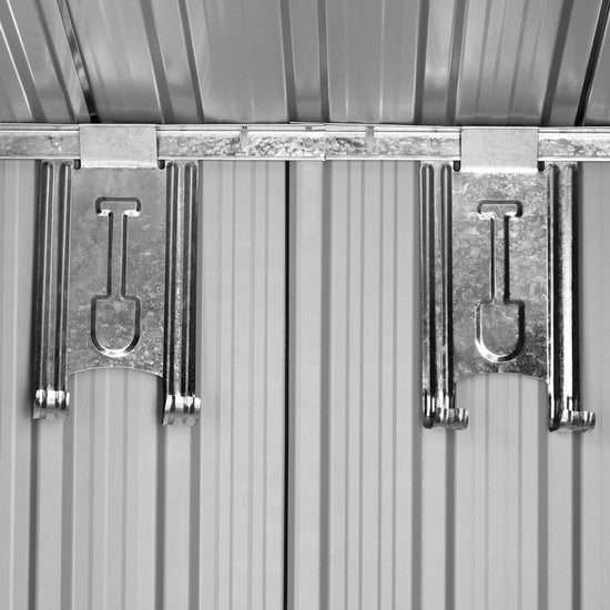 Metalen Tuinhuis - 1,8m² met Fundering & Deuren – Antraciet