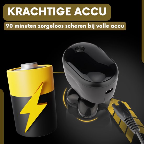 6-in-1 Scheerapparaat Mannen – Trimmer - Sansbeauté® SkullSharp Classic - Electric Face & Head Shaver - Hoofd Kaal Scheren – Elektrisch - Nat & Droog